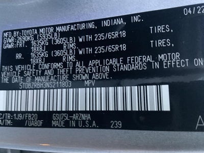 2022 Toyota Highlander LE