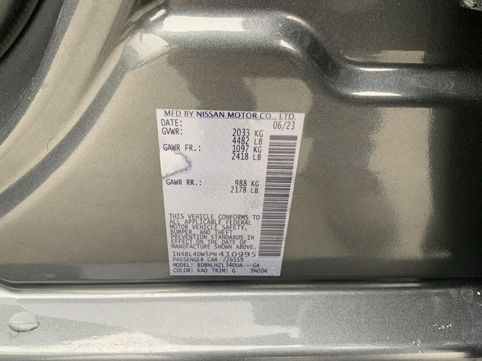 2023 Nissan Altima 2.5 SV