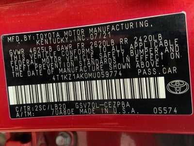 2021 Toyota Camry XSE V6