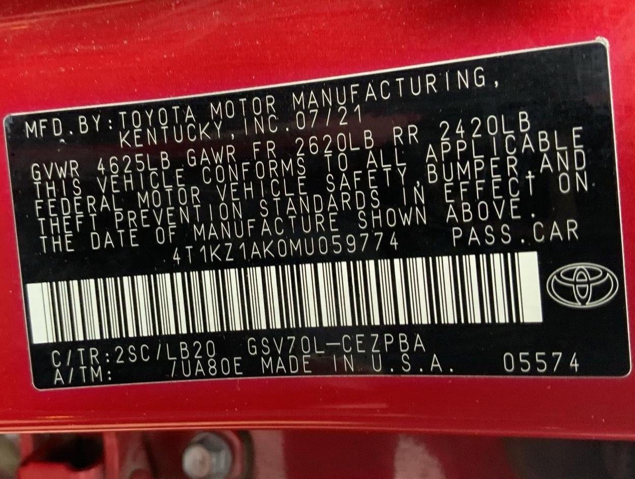 2021 Toyota Camry XSE V6